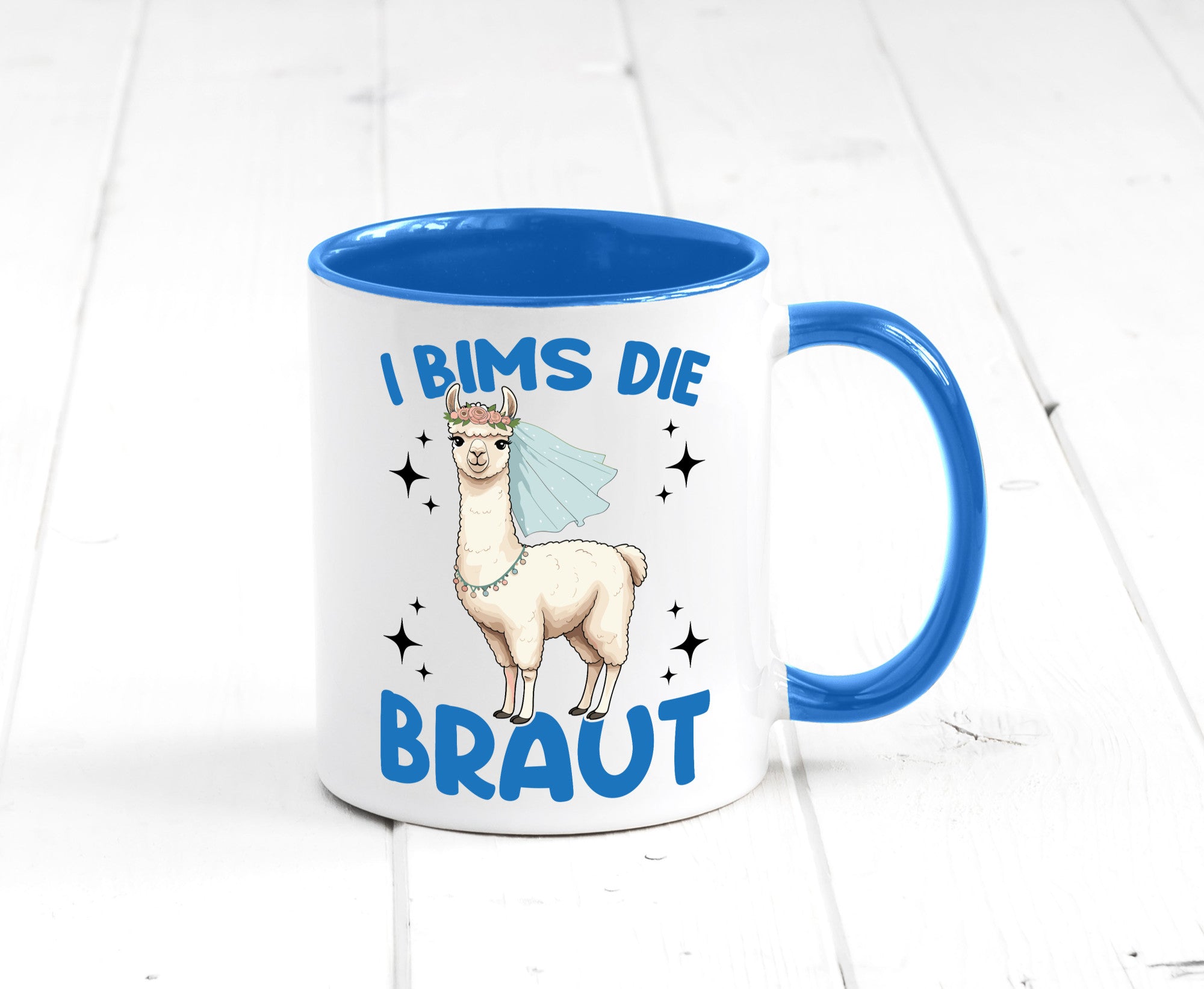 I Bims die Braut | Lama JGA Hochzeit lustig Humor Geschenkidee Geschenk Tasse