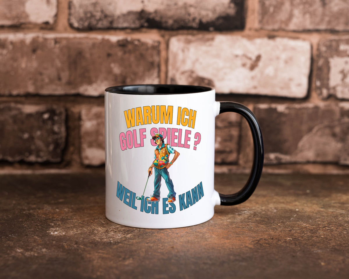 Der Golfspieler, Golfen, Freiheit beim Golfe, lustig Humor Geschenkidee Tasse