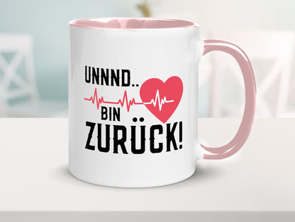 Bin zurück | Herzschlag Reanimation Puls Arzt Klinik Geschenk Humor