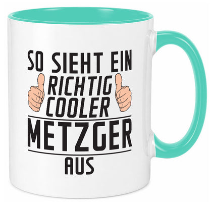 Richtig Cooler Metzger | Fleischer Metzgerei Geschenk Humor Geschenkidee Tasse
