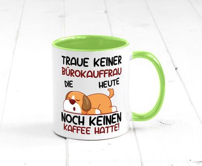 Traue keiner Bürokauffrau | Kauffrau lustig Arbeit Kollegen Büro Geschenk Tasse