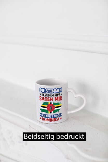 Dominica | Urlaub Stimmen in meinem Kopf Traumland Geschenkidee Humor Tasse