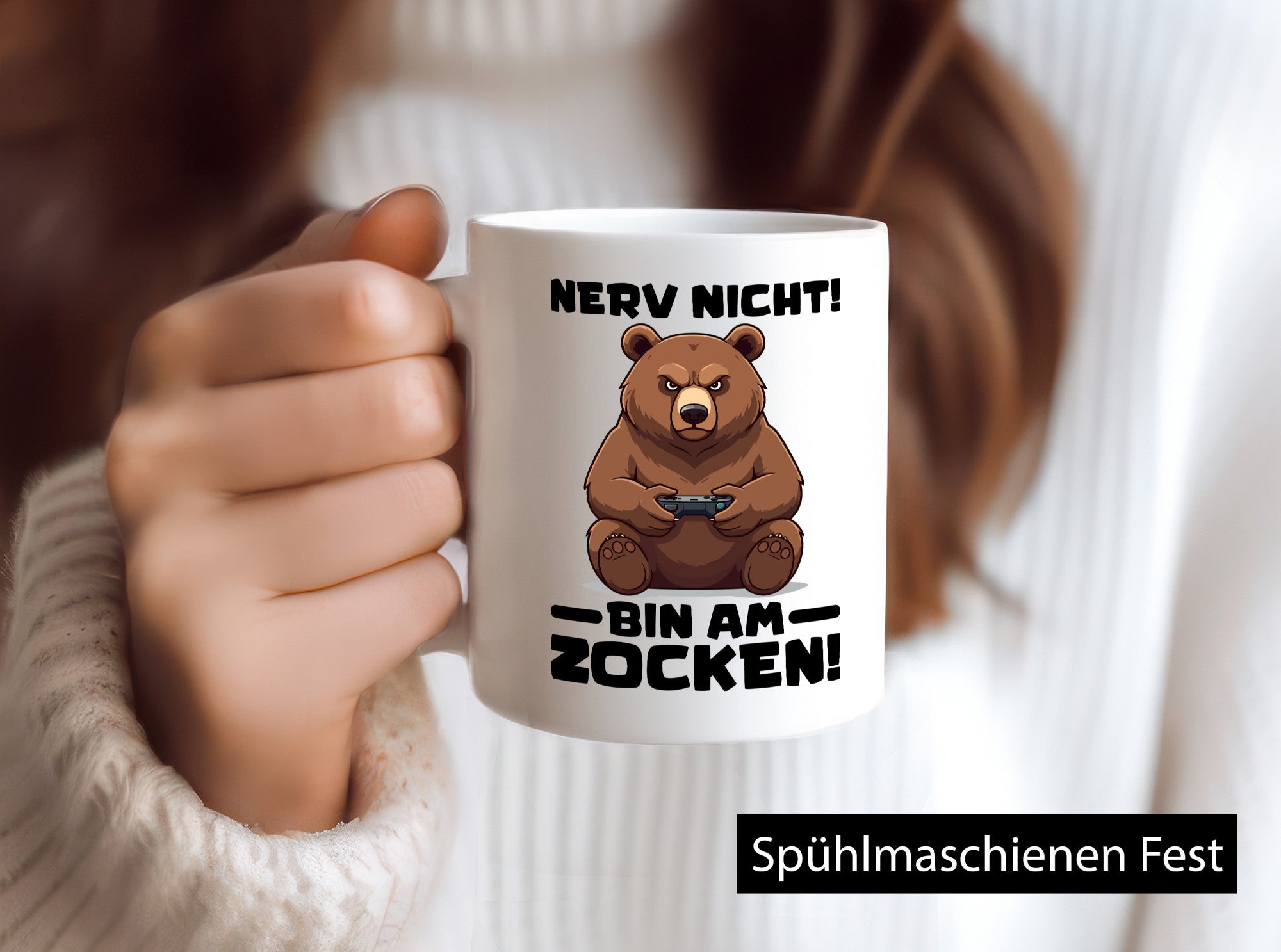 Nerv nicht bin am Zocken | Bär Gamer Zocker lustiger Spruch Geschenk Humor
