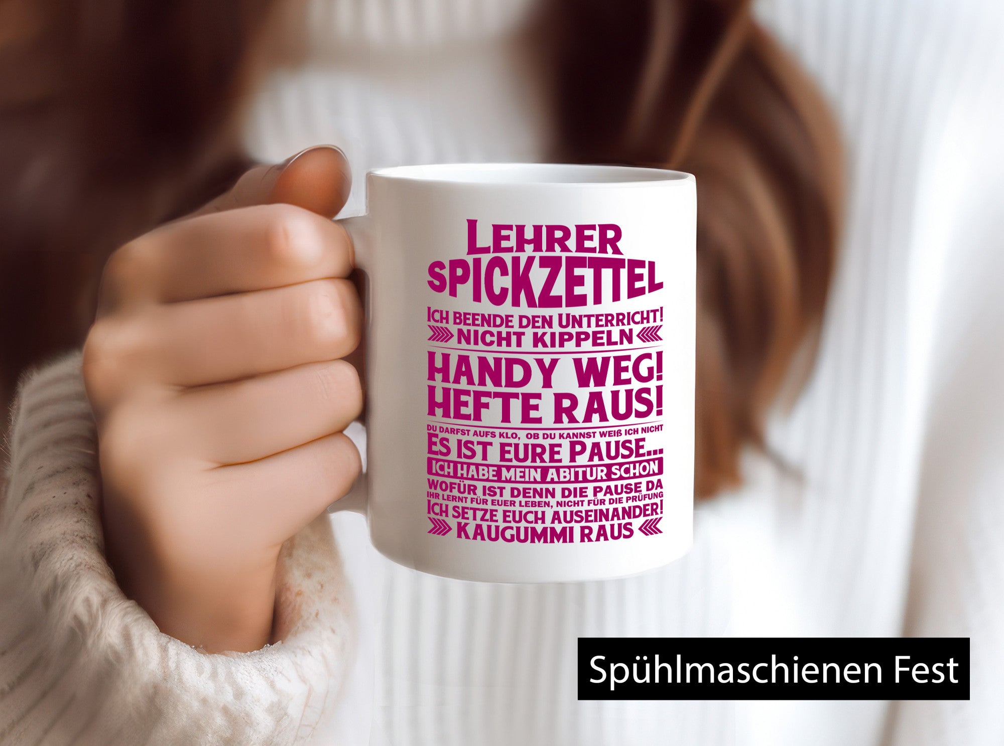 Lehrer Spickzettel | Beruf Tasse lustiger Spruch vl7 lustig Arbeit Kollegen