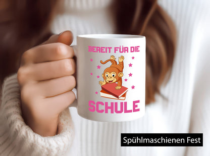 Bereit für die Schule | Einschulung Sterne Affe Geschenk Humor Geschenkidee