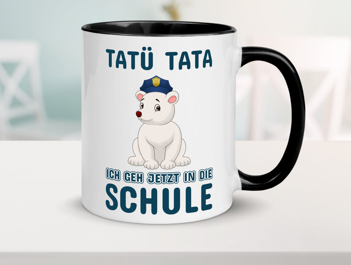 Polizei Eisbär | Tatü Tata Einschulung Tasse Schule lustig Humor Geschenkidee