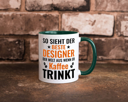 Kaffee trinkt: Designer Beruf | Mode Geschenkidee Arbeit Kollegen Büro Humor
