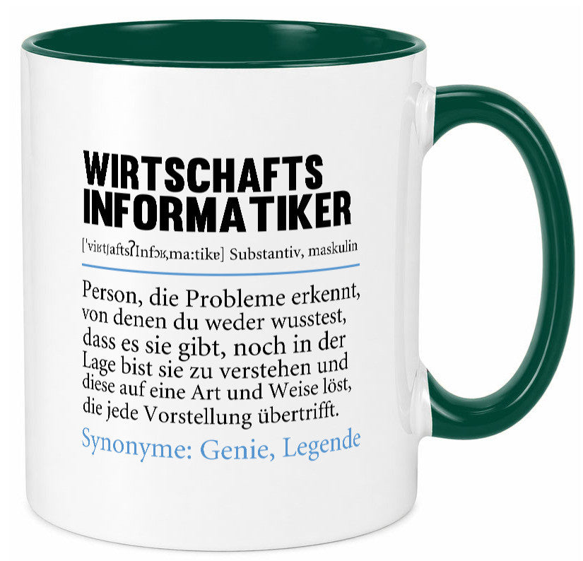 Wirtschaftsinformatiker | Beruf Wirtschaft Informatik lustig Arbeit Kollegen Tasse