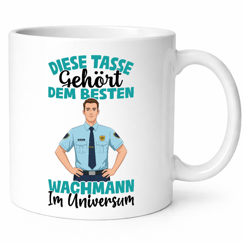 Im Universum: Wachmann | Wachpersonal Nachtwächter Geschenkidee Humor Tasse