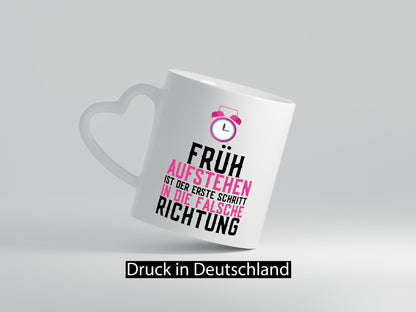 Früh aufstehen | Falsche Richtung Morgenmuffel Müdigkeit lustig Humor