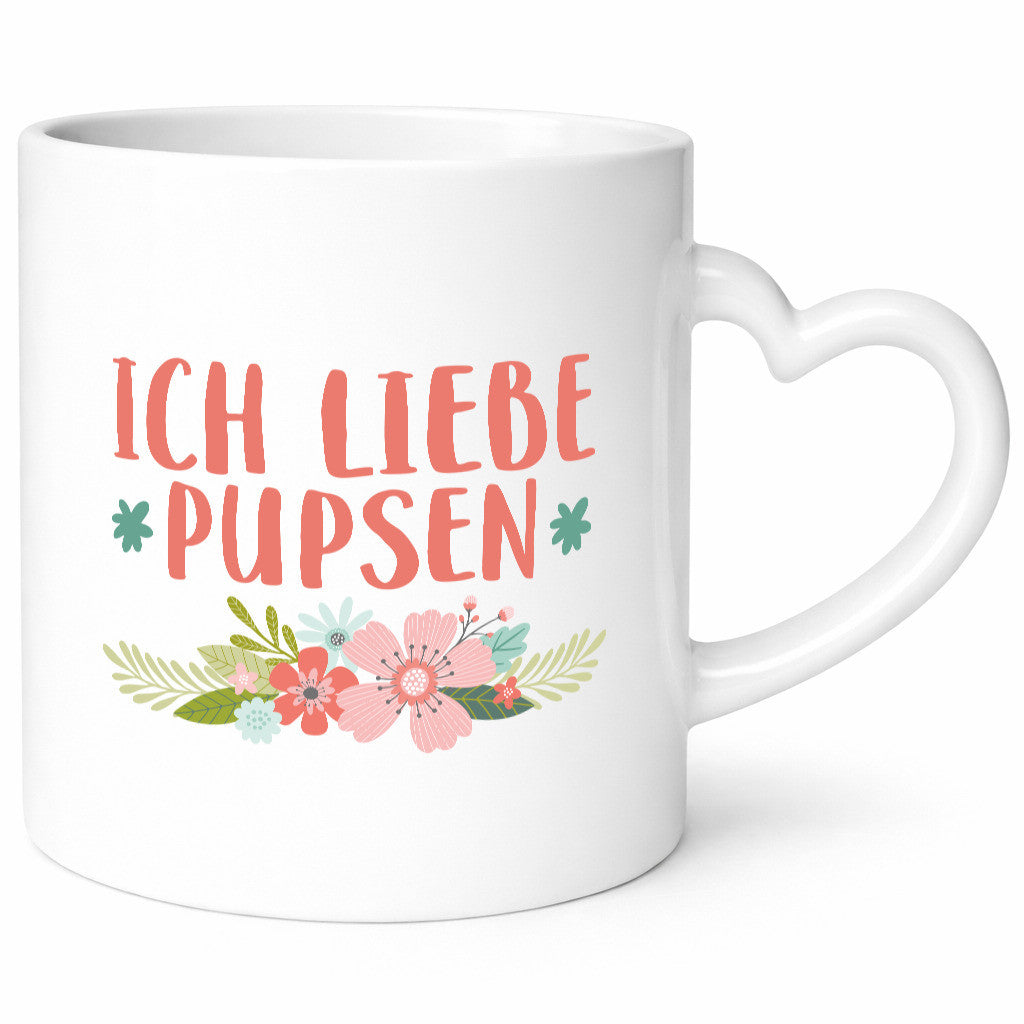 Ich liebe pupsen | Frauen Tasse Mädchen Blumen Humor Geschenkidee