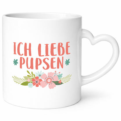 Ich liebe pupsen | Frauen Tasse Mädchen Blumen Humor Geschenkidee