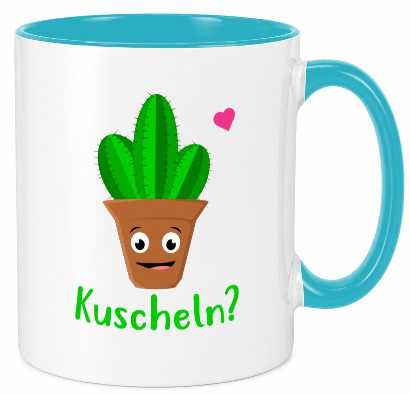 Kuscheln? | lustige Tasse Kaktus Motiv Humor lustig Geschenkidee Geschenk