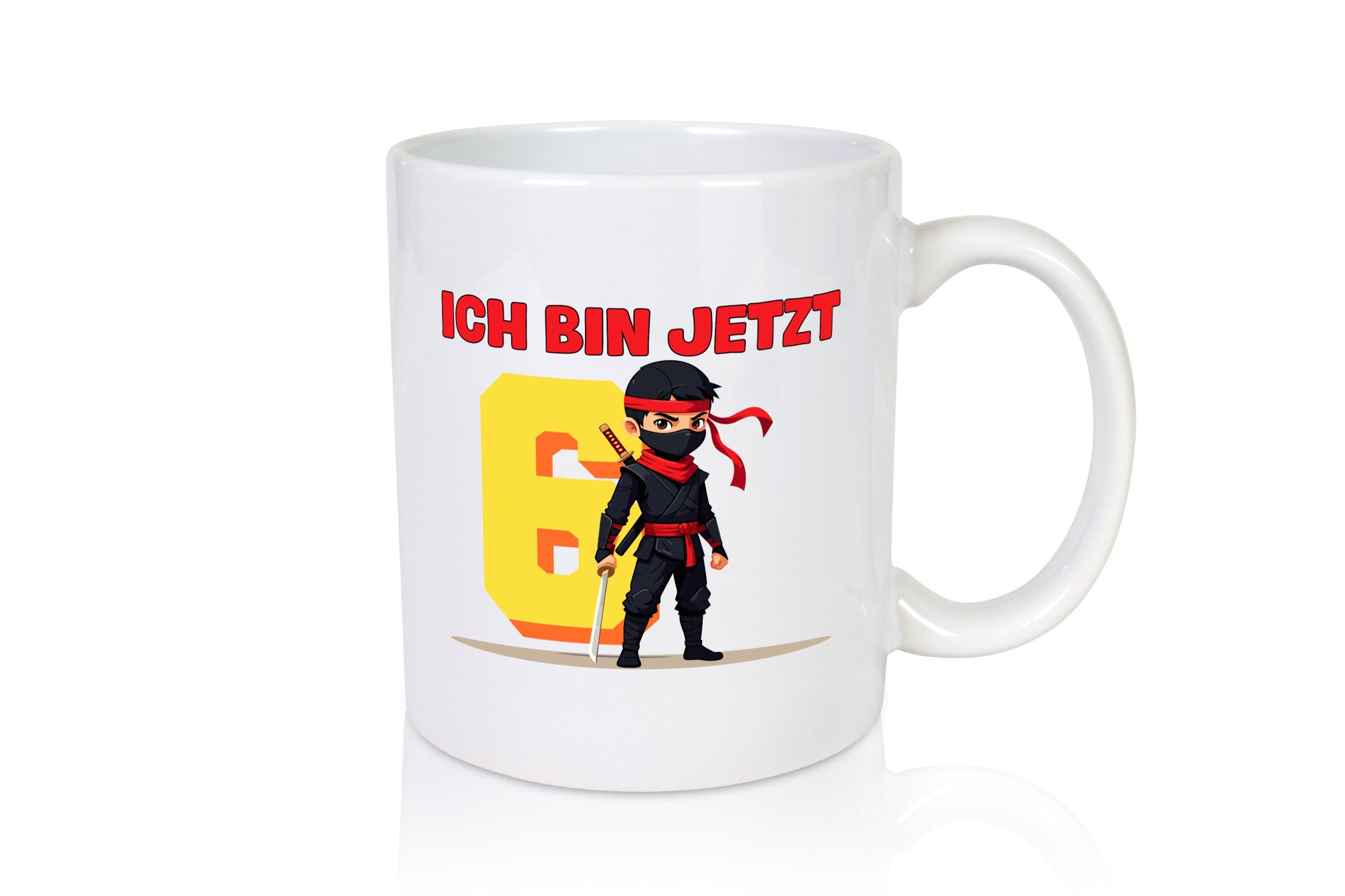 6. Geburtstag | 6 Jahre Ninja Kinder Humor Geschenkidee Tasse
