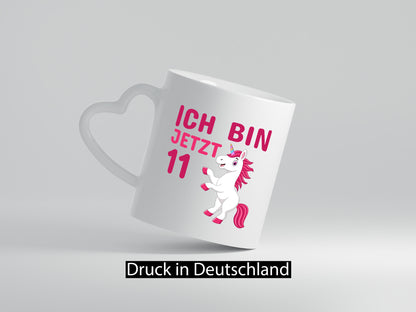 Ich bin jetzt 11 | Geburtstag Tasse Einhorn Mädchen Geschenk Geschenkidee