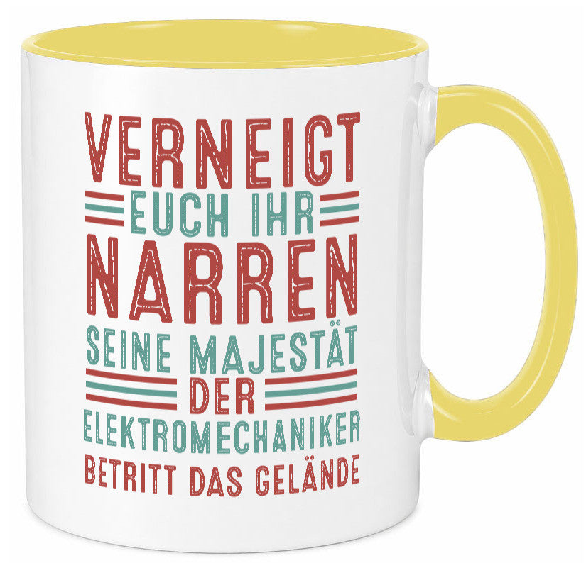 Verneigt euch: Elektromechaniker | Mechaniker v2 Geschenkidee Humor Tasse