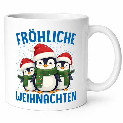 Frohe Weihnachten | Pinguien lustiger Spruch Geschenk Humor Geschenkidee Tasse