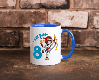 Ich bin 8 | 8. Geburtstag Karate Kampfsport Affe lustiger Spruch Geschenk