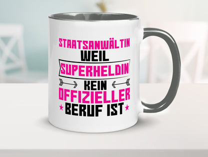 Superheldin Staatsanwältin | Anwältin Humor Geschenkidee Tasse