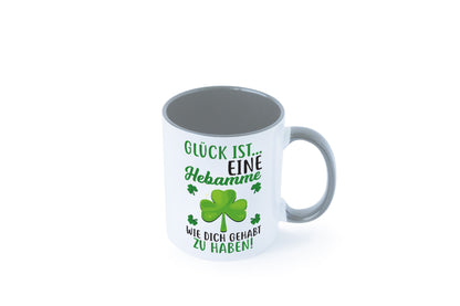 Hebamme Dankeschön | Dankes Tasse Kleeblätter Glück Humor Geschenkidee