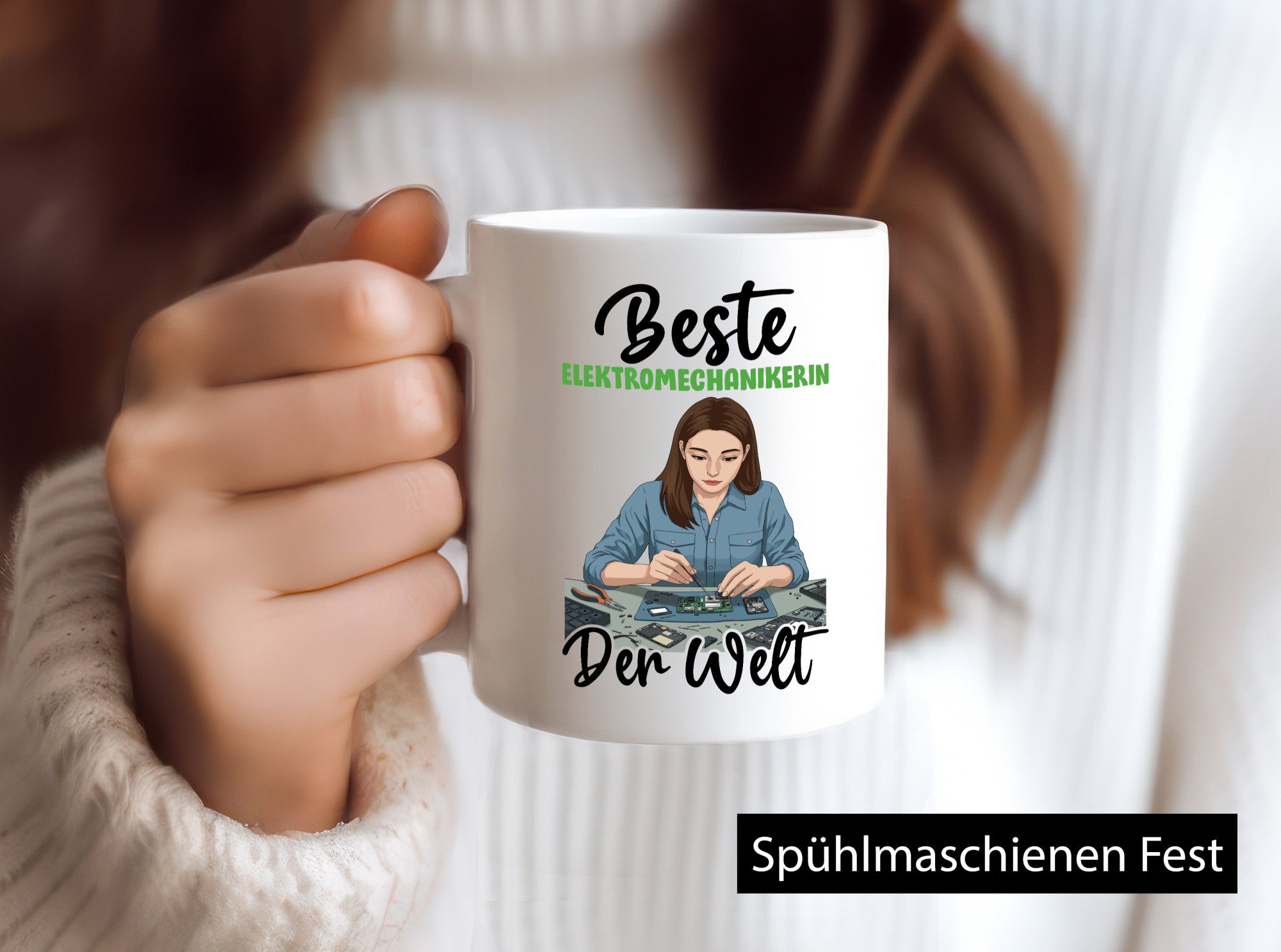 Beste Elektromechanikerin | Mechanikerin v2 Geschenkidee Humor Tasse