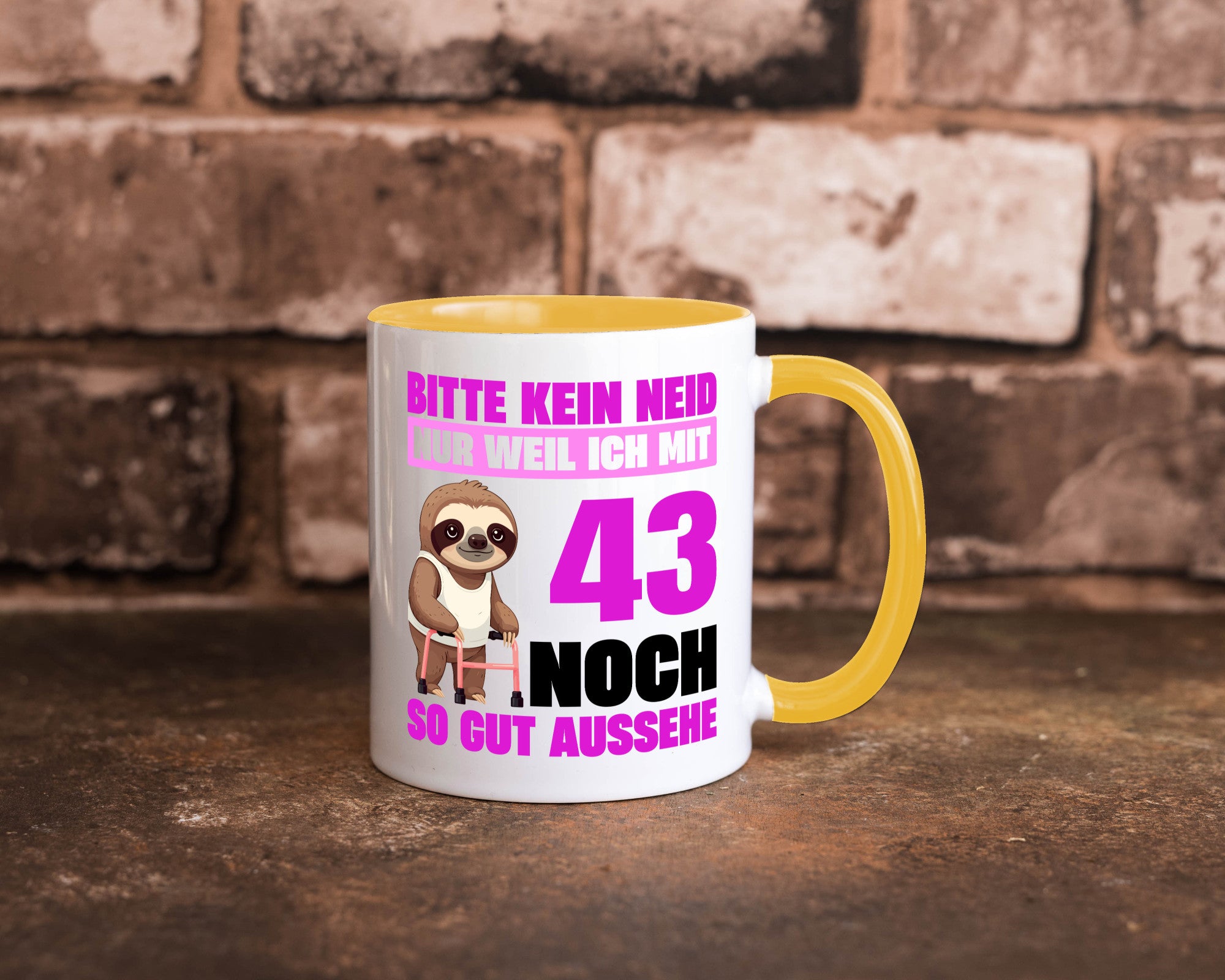 43. Geburtstag | Bitte kein neid Faultier 43 Jahre Geschenk Geschenkidee