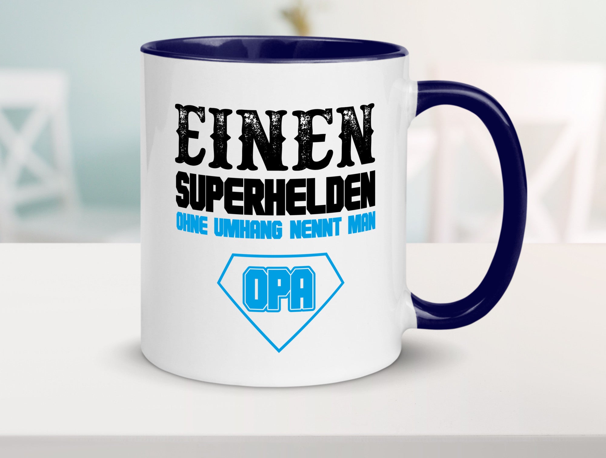 Superheld Opa Geschenk Familie Geschenkidee lustiger Spruch Tasse