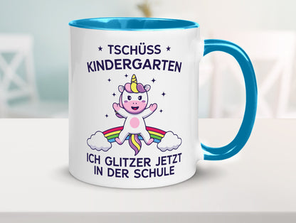 Kindergarten, jetzt Schule | Einhorn Geschenk Humor Geschenkidee lustiger Tasse