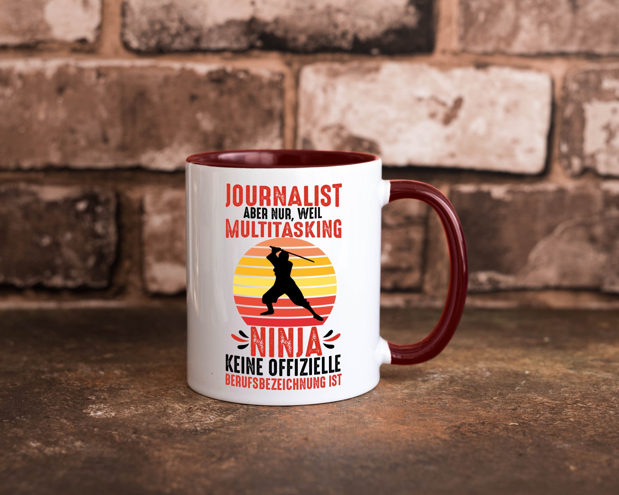 Journalist weil Multitasking Ninja kein Beruf ist Geschenk Arbeit Kollegen Büro