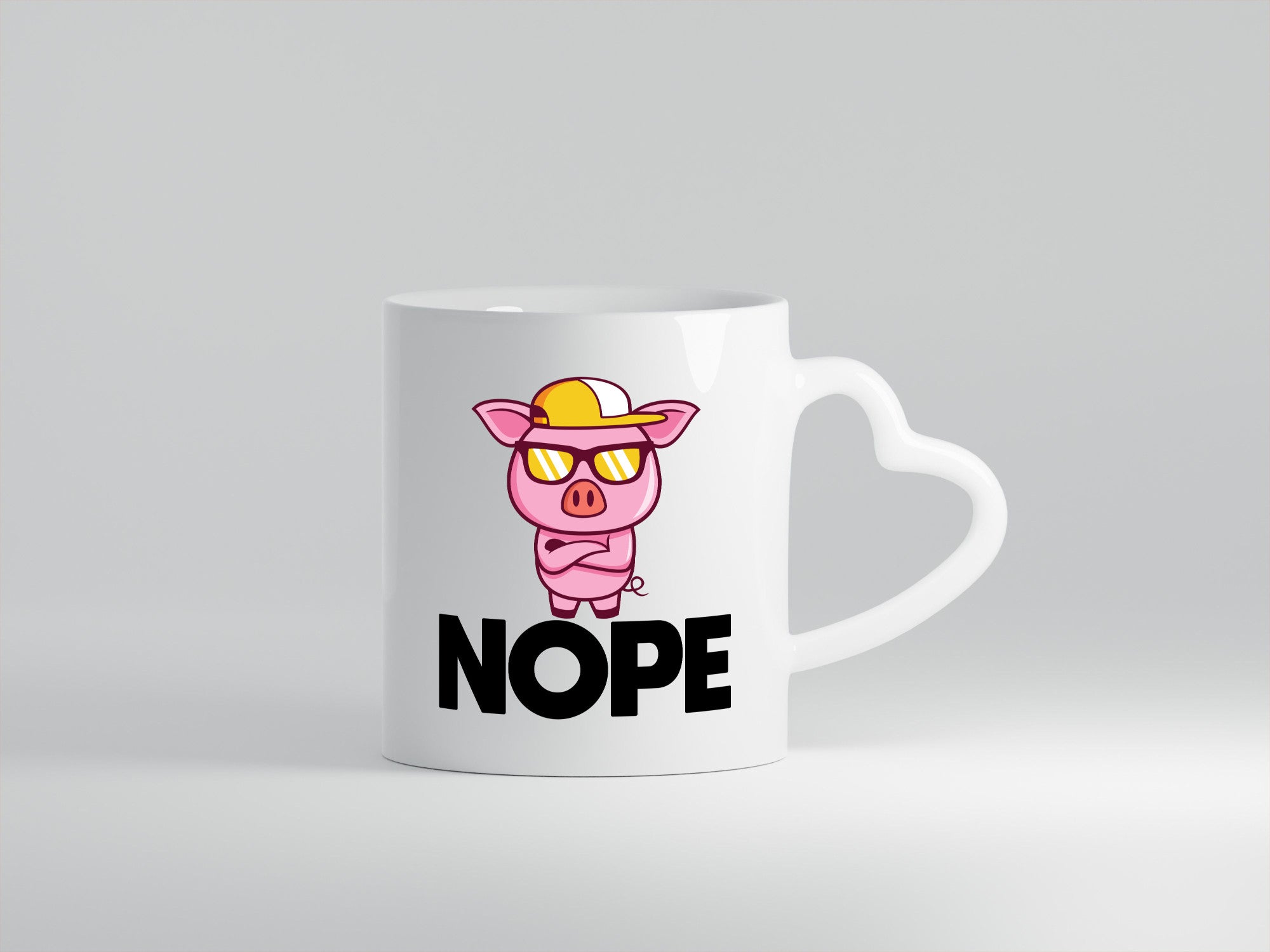 Nope | Schwein Cooles lustiger Spruch Geschenk Humor Geschenkidee Tasse