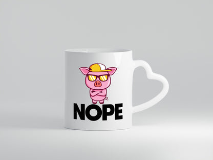 Nope | Schwein Cooles lustiger Spruch Geschenk Humor Geschenkidee Tasse