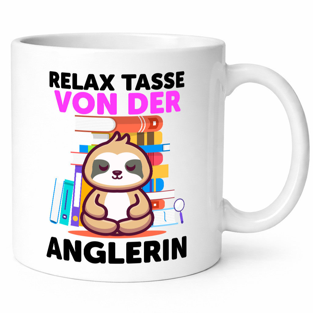 Relax Tasse: Anglerin | Angeln Fischerin lustig Humor Geschenkidee Geschenk