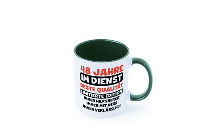 48 Jahre im Dienst | Jubiläum Arbeit v3 Humor Kollegen Büro Geschenkidee Tasse
