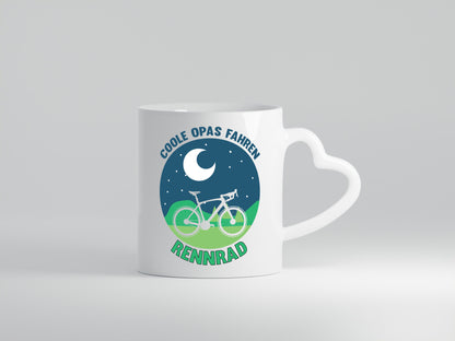 Coole Opas fahren Rennrad | Mond Landschaft Geschenk Familie Geschenkidee