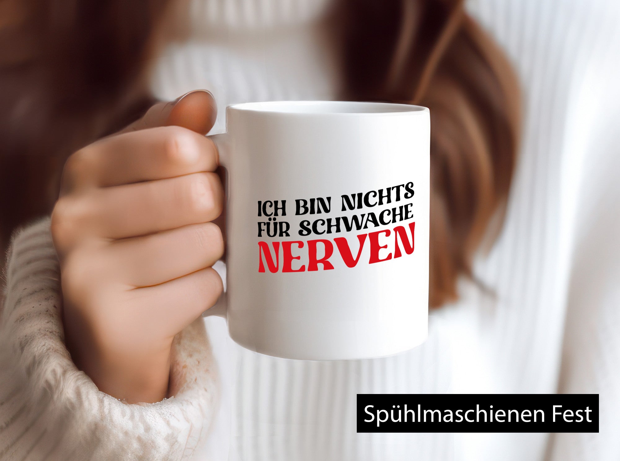 Ich bin nichts für schwache Nerven v2 Geschenkidee Humor Tasse