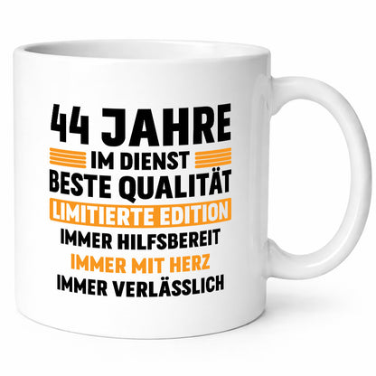 44 Jahre im Dienst | Jubiläum Arbeit v2 lustiger Spruch Geschenk Kollegen Büro