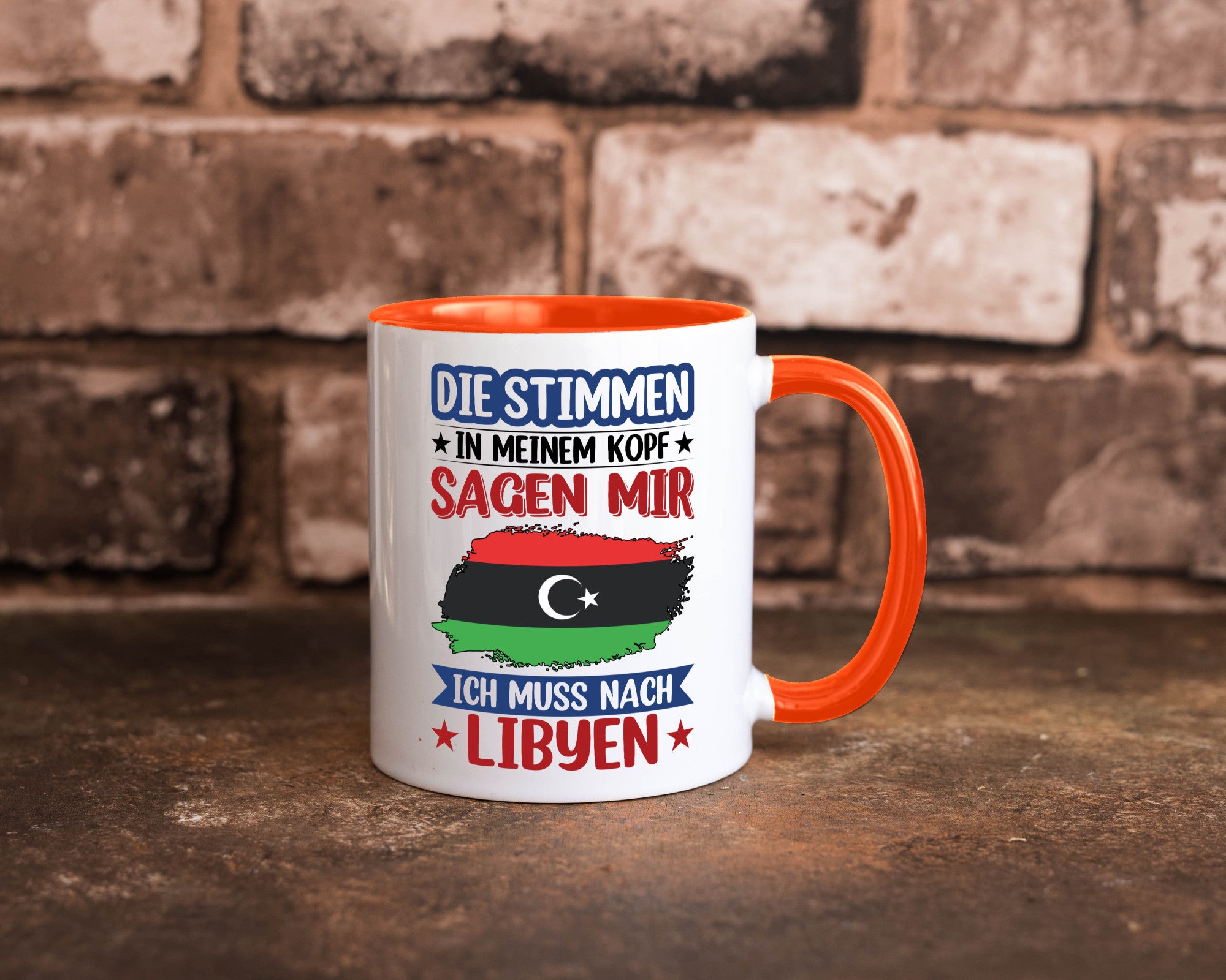 Libyen | Urlaub Stimmen in meinem Kopf Traumland Geschenkidee Humor Tasse