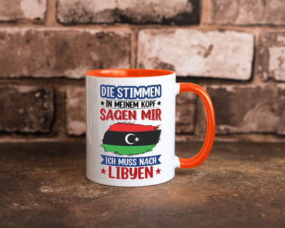 Libyen | Urlaub Stimmen in meinem Kopf Traumland Geschenkidee Humor Tasse