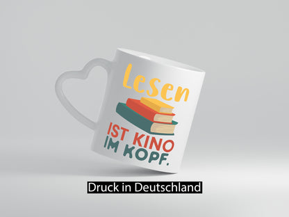 Buch Spruch | Lesen Tasse Bücherwurm Kopfkino Geschenkidee Humor