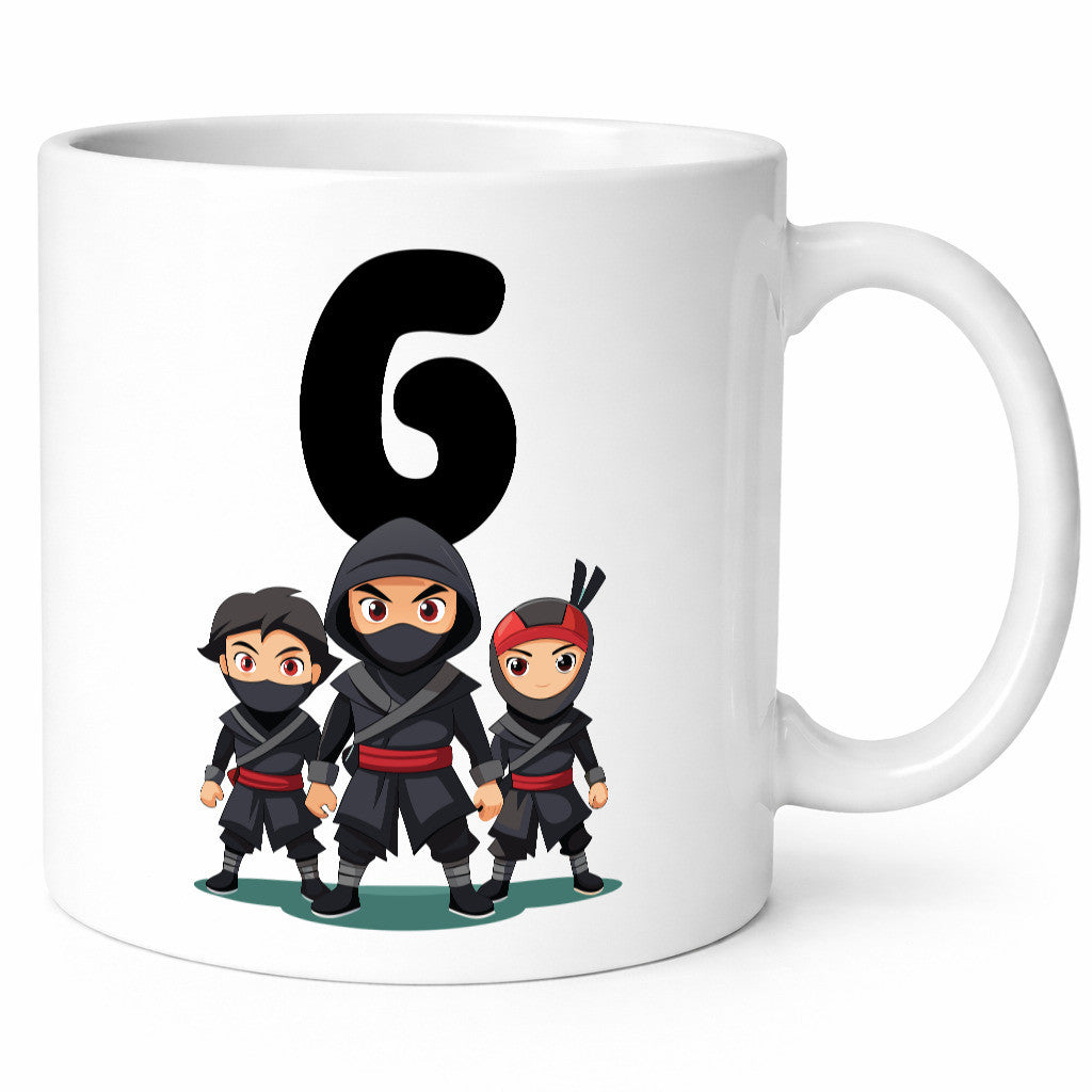 6. Geburtstag | 6 Jahre Ninja lustiger Spruch Geschenk Geschenkidee Tasse