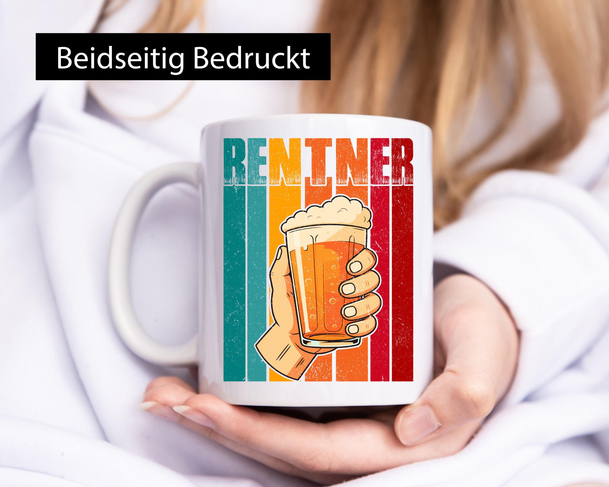 Rentner mit Bier | Bierliebhaber Ruhestand Humor Jubiläum Geschenkidee Tasse