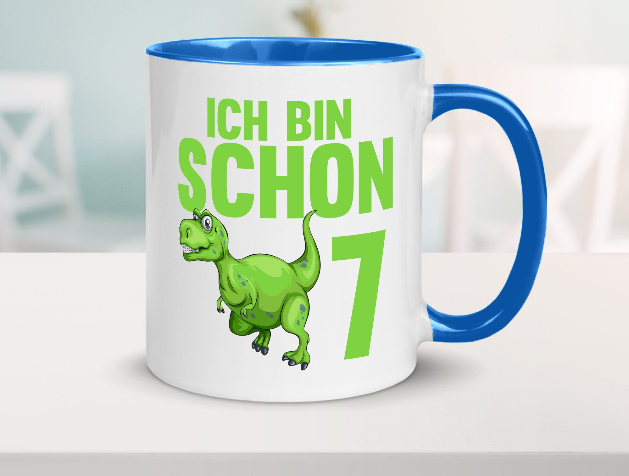 7. Geburtstag | 7 Jahre Dino Dinosaurier Humor Geschenkidee Tasse