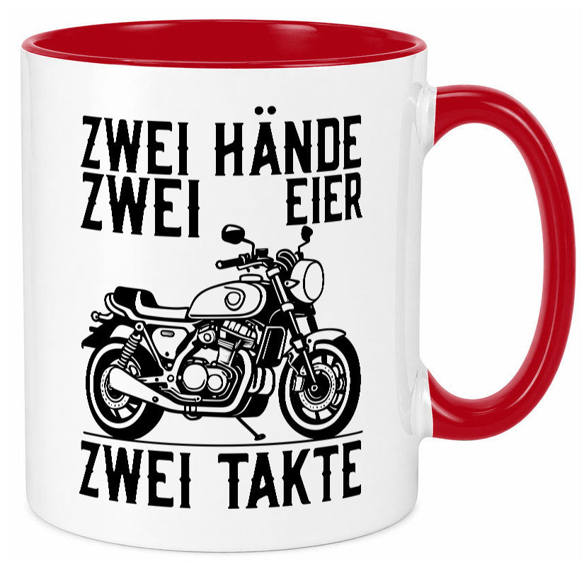Zwei Hände | Zweitaktmotor Motorrad Moped Biker Geschenkidee Humor Tasse
