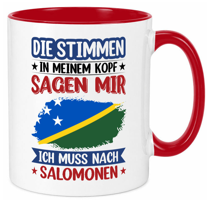 Salomonen | Urlaub Stimmen in meinem Kopf Traumland v2 Humor Geschenkidee Tasse