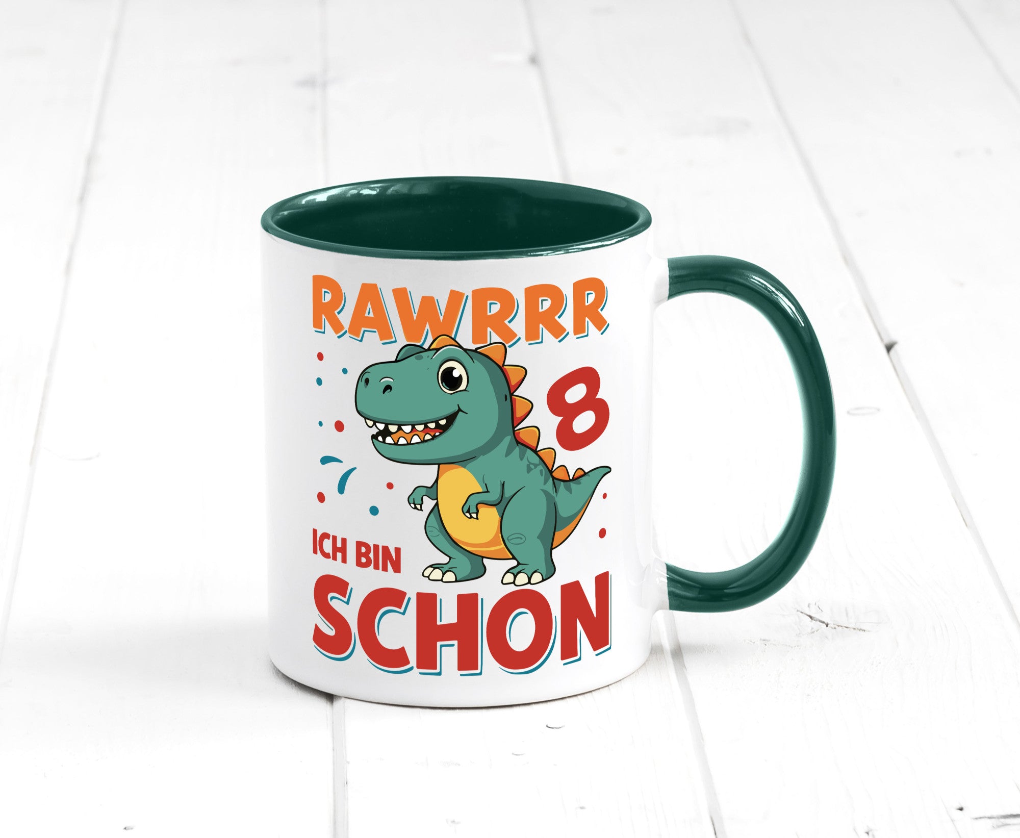 8. Geburtstag | 8 Jahre Raw ich bin schon T-Rex Geschenk Geschenkidee lustiger