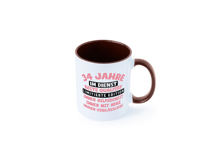 34 Jahre im Dienst | Jubiläum Arbeit v11 Geschenk Kollegen Büro lustiger Spruch