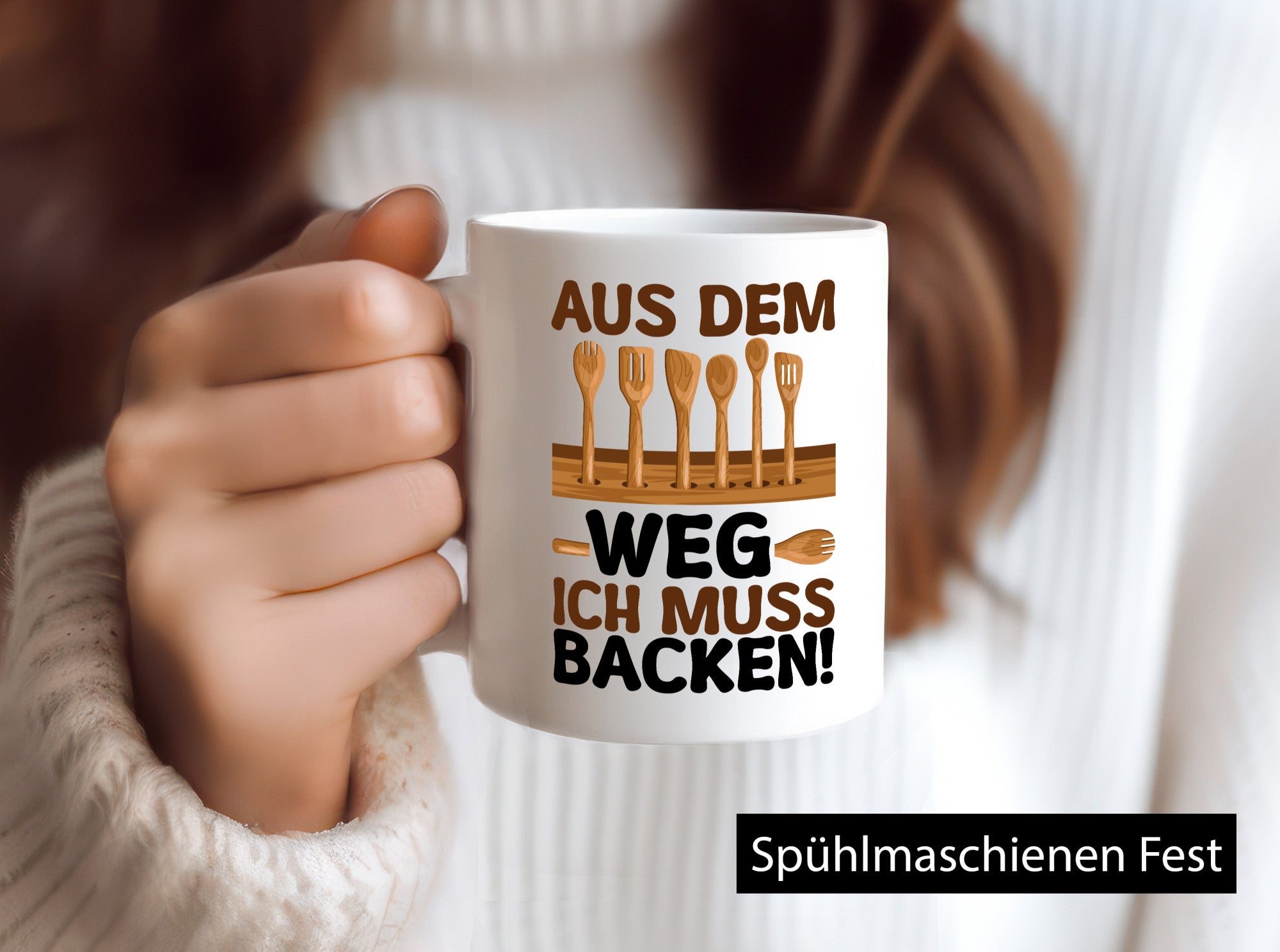 Aus dem weg ich muss backen | lustiger Spruch Geschenk Humor Geschenkidee Tasse