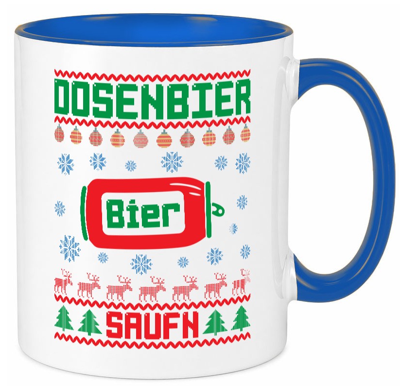 Dosenbier Saufn | Ugly Christmas Weihnachten Humor Geschenkidee Tasse
