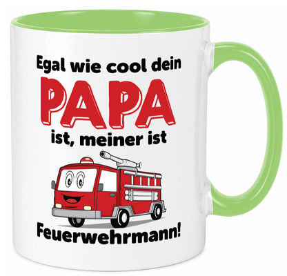 Cooler Papa | Feuerwehrmann Bester der Welt Humor Geschenkidee Tasse