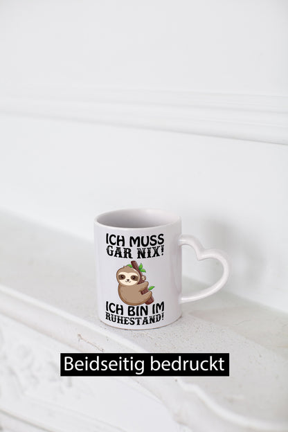 Ich bin im Ruhestand Humor Jubiläum Geschenkidee Tasse